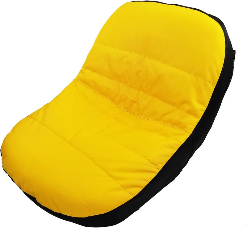 GaeaAuto Riding Lawn Mower Seat Cover 600D Oxford Cloth Weatherproof Deluxe Durable Tractor Seat Cover, Yellow, Medium - Image 1